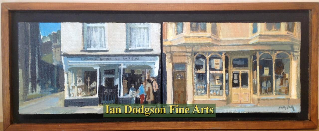 Martin Morley - Two Bethesda Shops Acrylic on canvas (c1990)