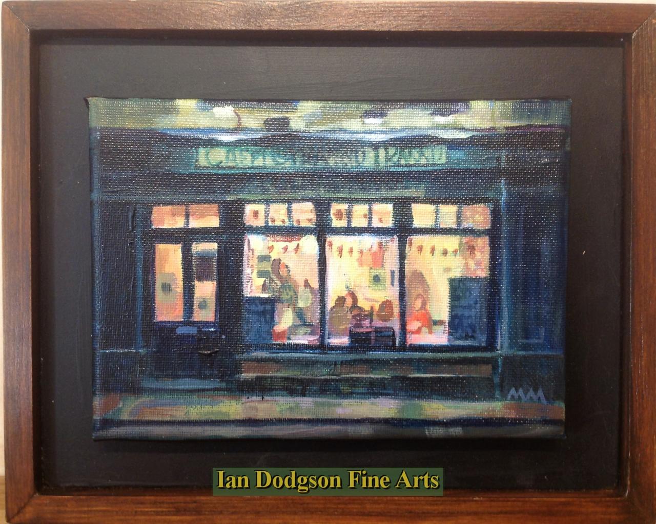 Martin Morley - Pay as You Feel Cafe - Night Acrylic on canvas (2017)