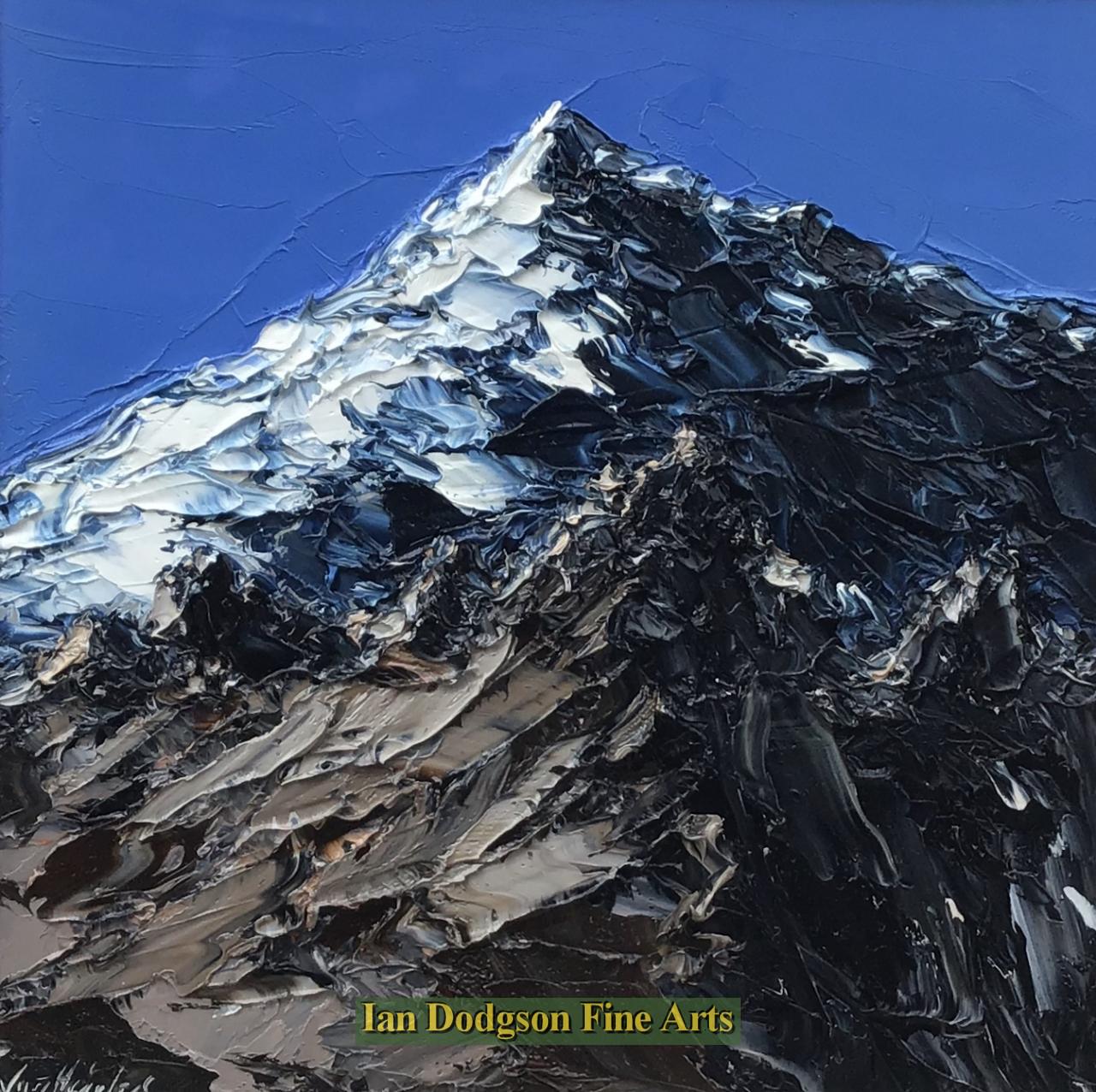 Wyn Hughes - Snowdon, Crib Goch Oil on board (2020)