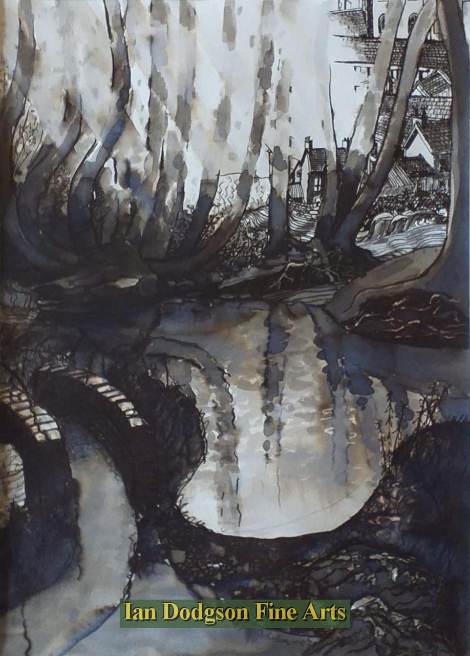 Jeremy Cullimore - Pool at Parc Meurig Ink on paper (2020)